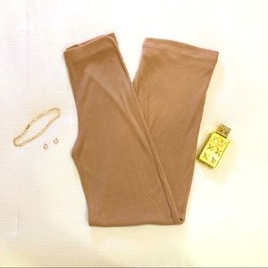 ZARA ELEGANT FLARED COTTON BLUSH DRESS PANTS